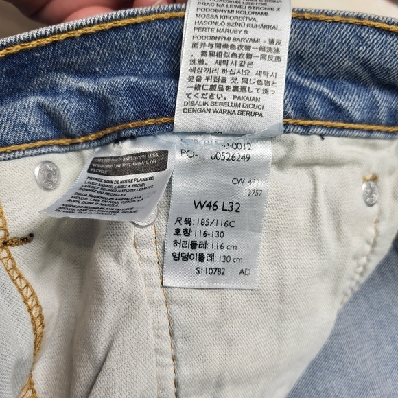 Men's Levi's 550 Relaxed-Fit Stretch Straight Blue Jeans 46x32 New. Big … - Picture 15 of 15